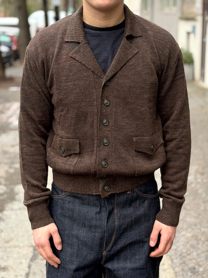 トップス RAGTIME A-1 KNIT CARDIGAN RAGTIME A-1 KNIT CARDIGAN - BROWN MIX