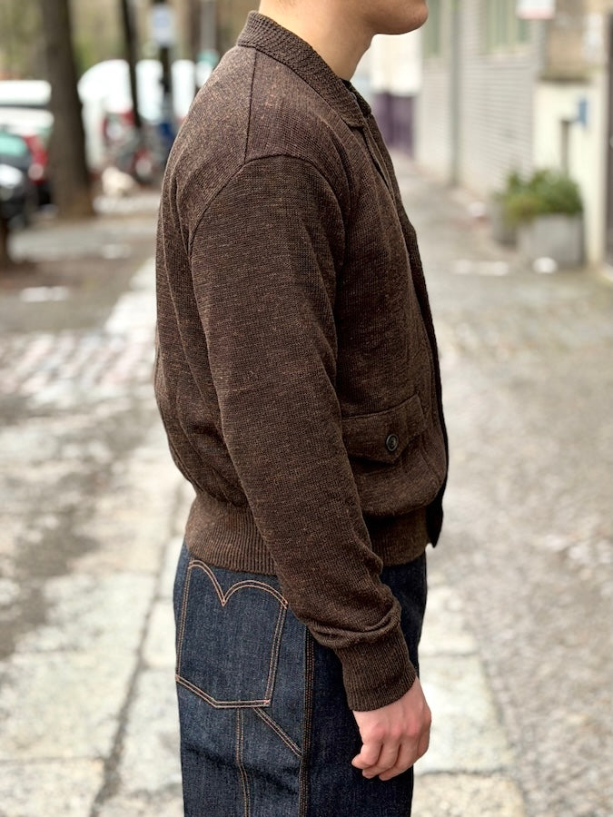 RAGTIME A-1 KNIT CARDIGAN - BROWN MIX