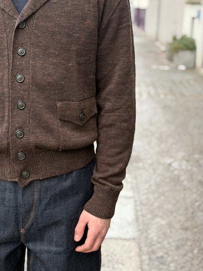 RAGTIME A-1 KNIT CARDIGAN - BROWN MIX