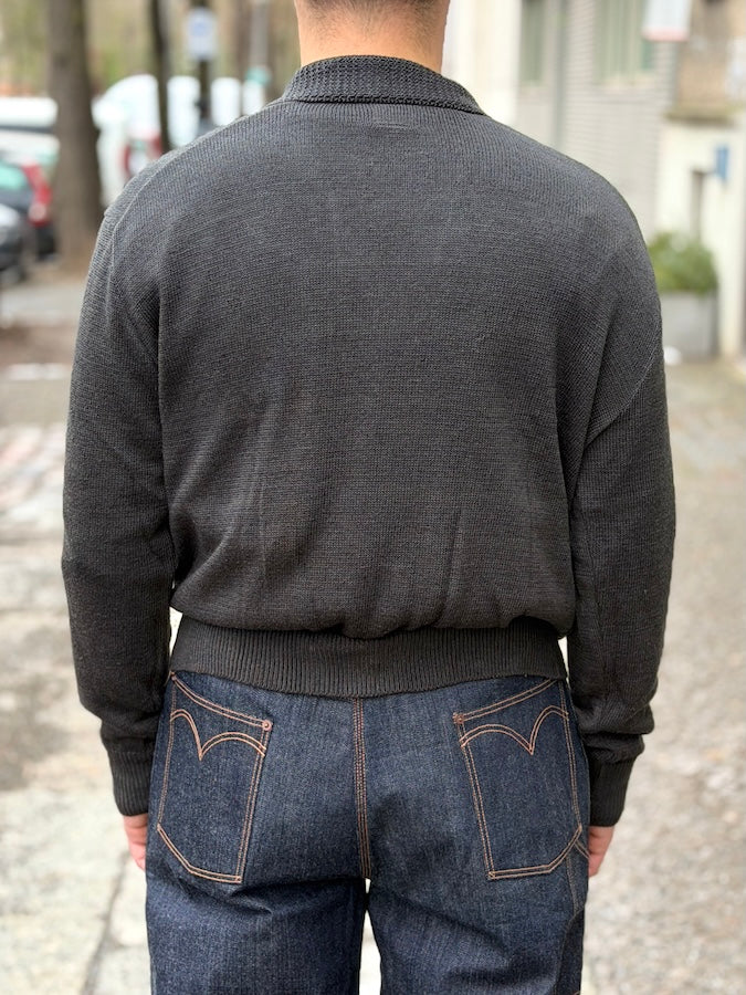 RAGTIME A-1 KNIT CARDIGAN - CHARCOAL MIX