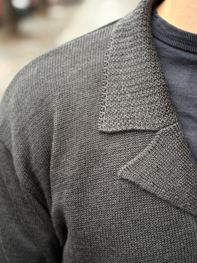 RAGTIME A-1 KNIT CARDIGAN - CHARCOAL MIX