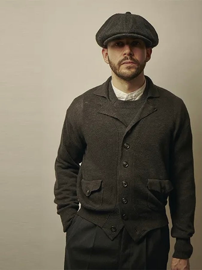 RAGTIME A-1 KNIT CARDIGAN - CHARCOAL MIX