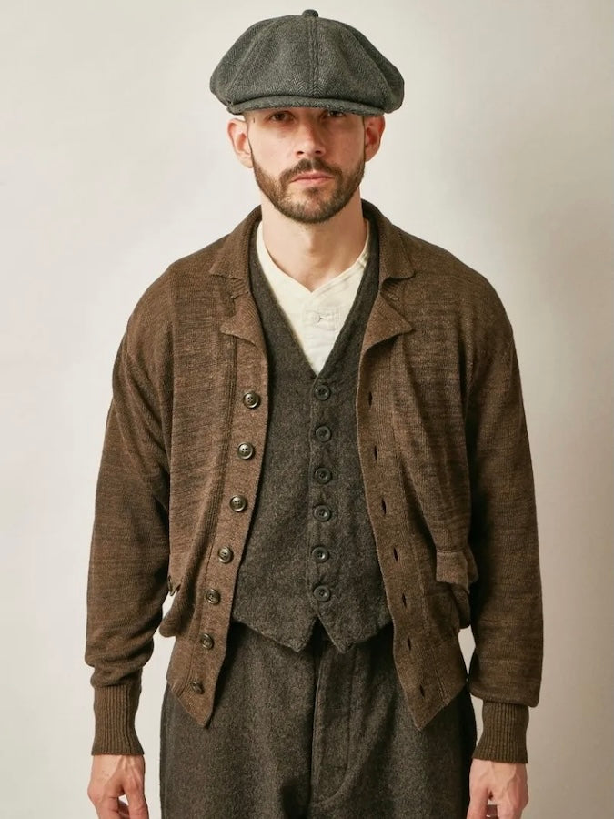 RAGTIME A-1 KNIT CARDIGAN - BROWN MIX
