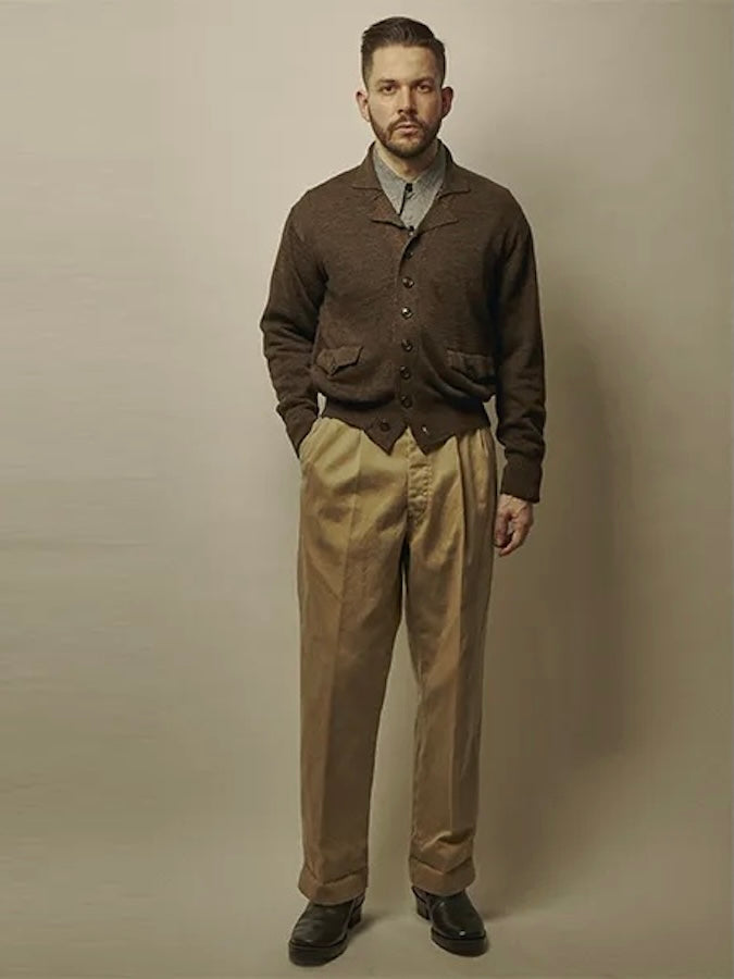 RAGTIME A-1 KNIT CARDIGAN - BROWN MIX