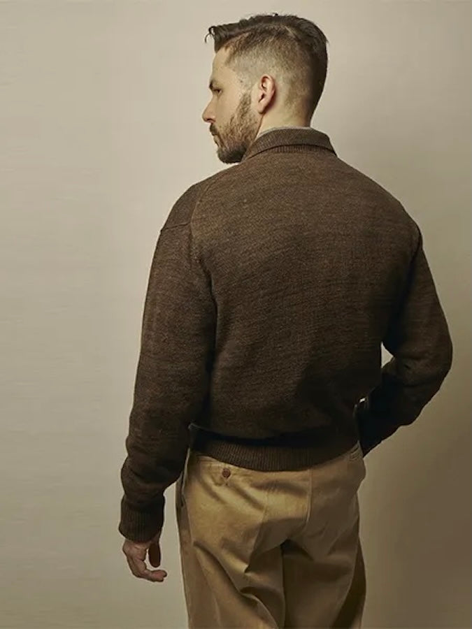 RAGTIME A-1 KNIT CARDIGAN - BROWN MIX