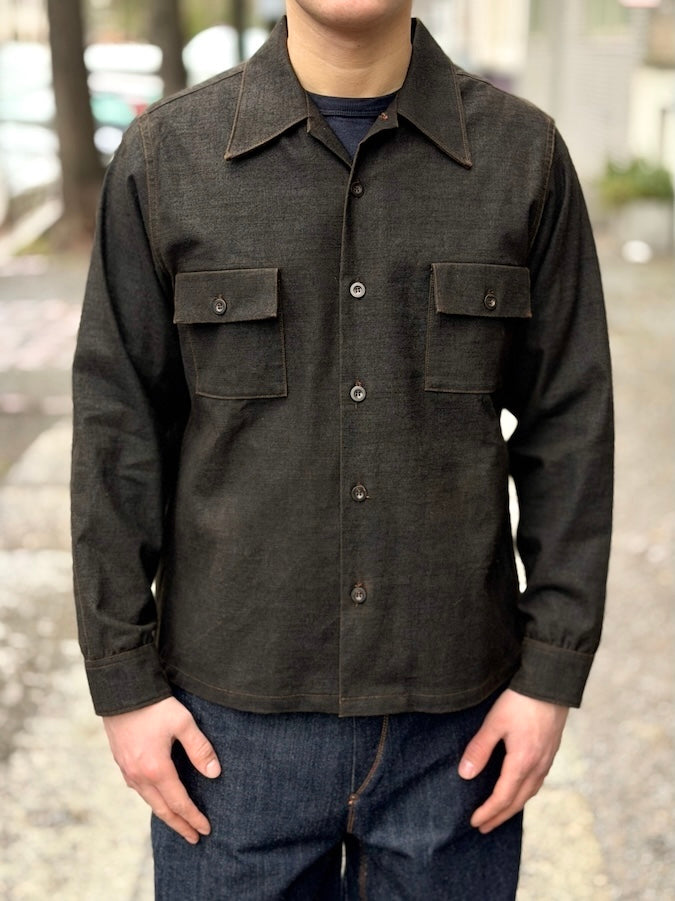 DOROMOLE SLUB YARN OPEN COLLAR NO LOOP SHIRTS