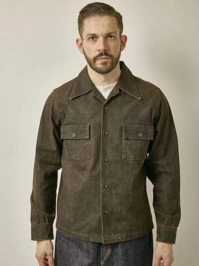 DOROMOLE SLUB YARN OPEN COLLAR NO LOOP SHIRTS