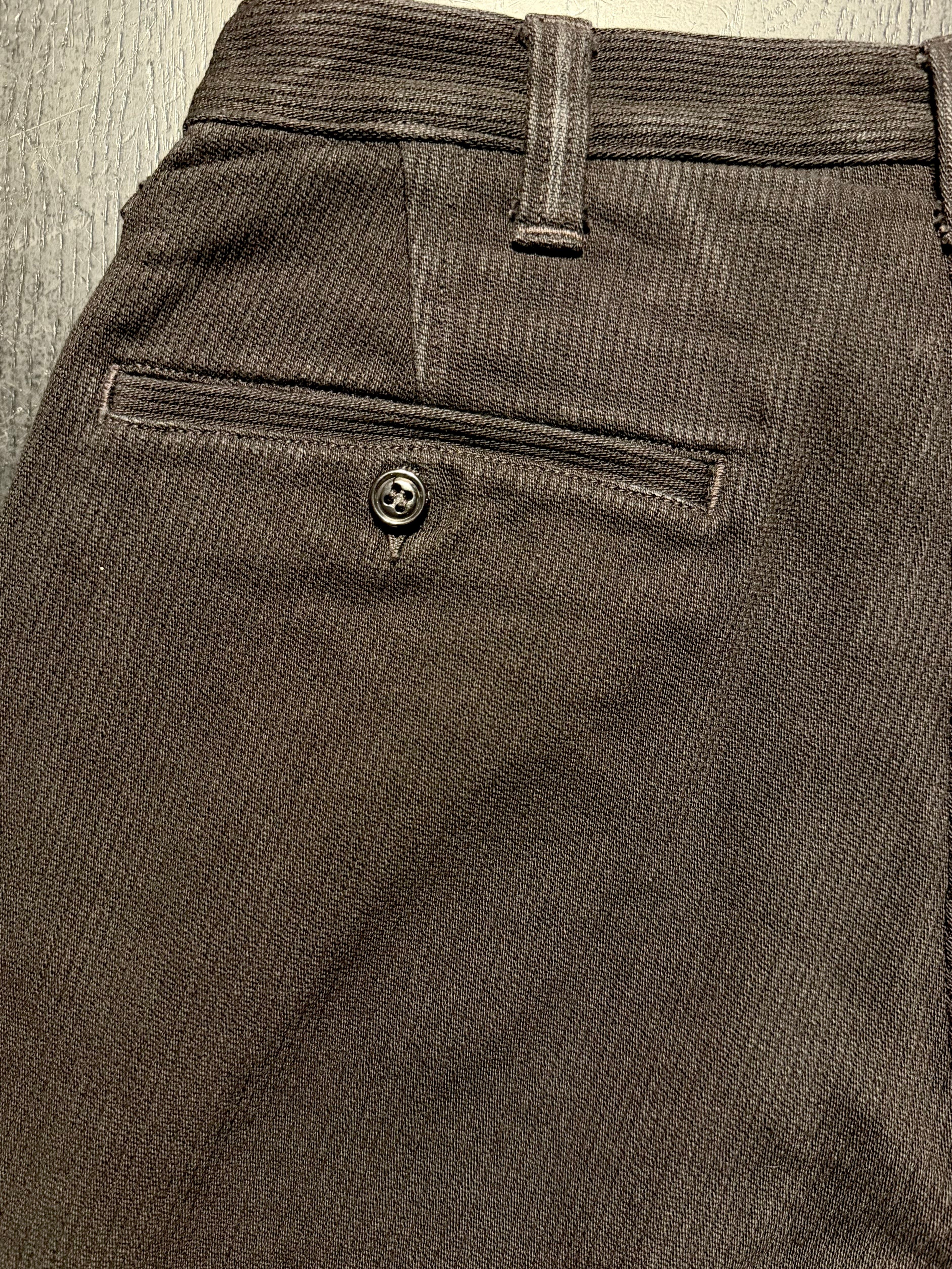 "BLACK ROGUE TROUSERS" - Yarn-dyed Rude Black