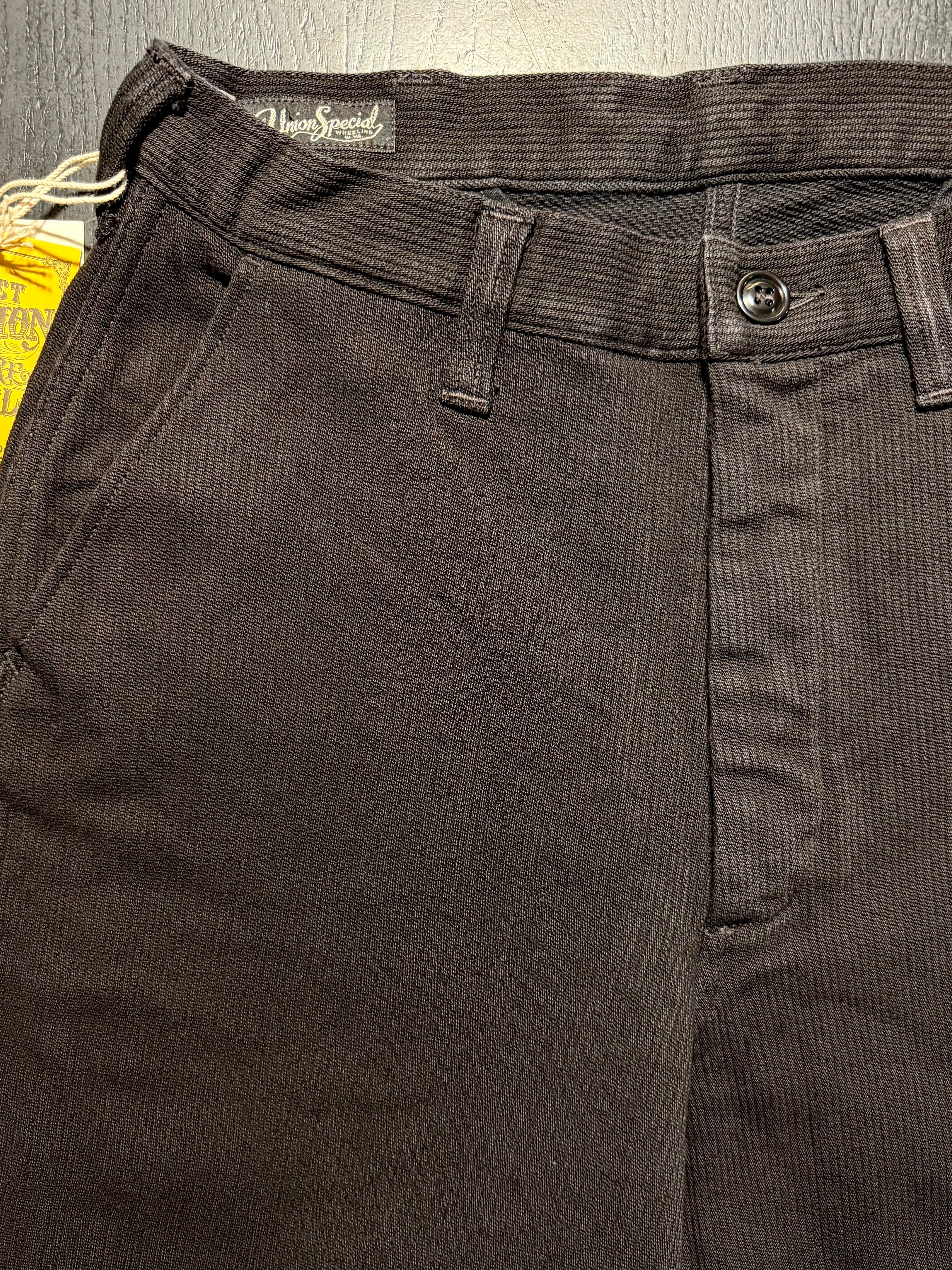 "BLACK ROGUE TROUSERS" - Yarn-dyed Rude Black