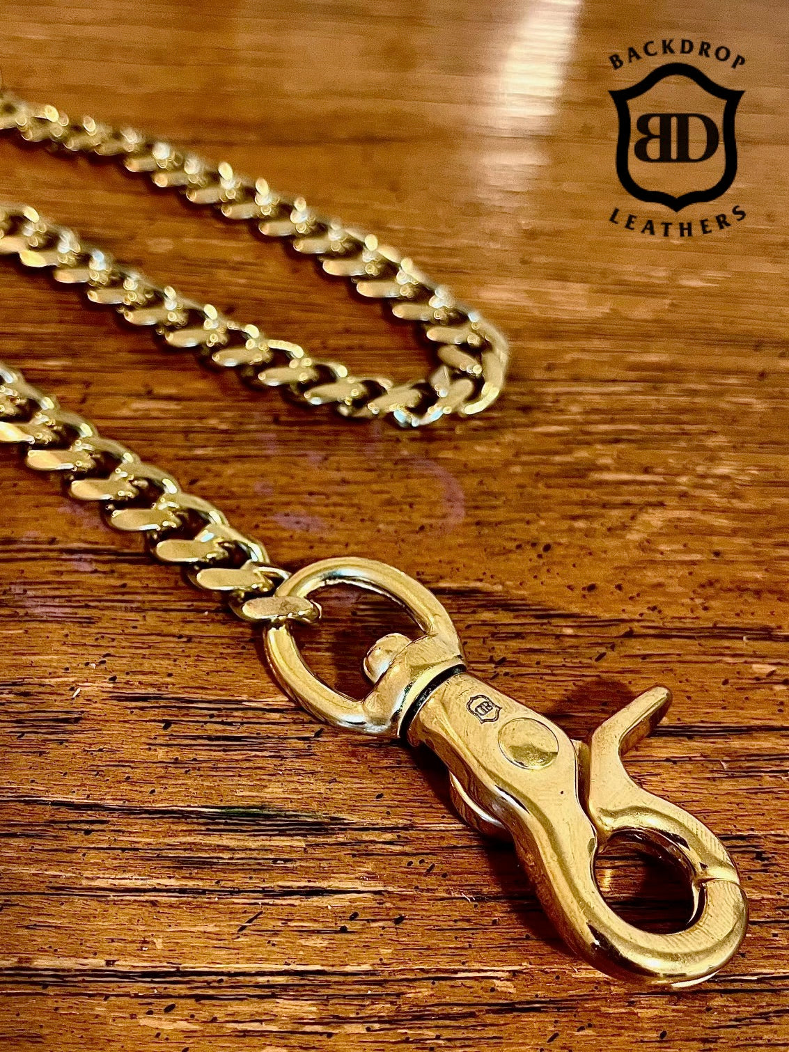 BACKDROP Leathers WALLET CHAIN Brass 真鍮 BACKDROP Leathers - WALLET CHAIN - Brass - 50cm