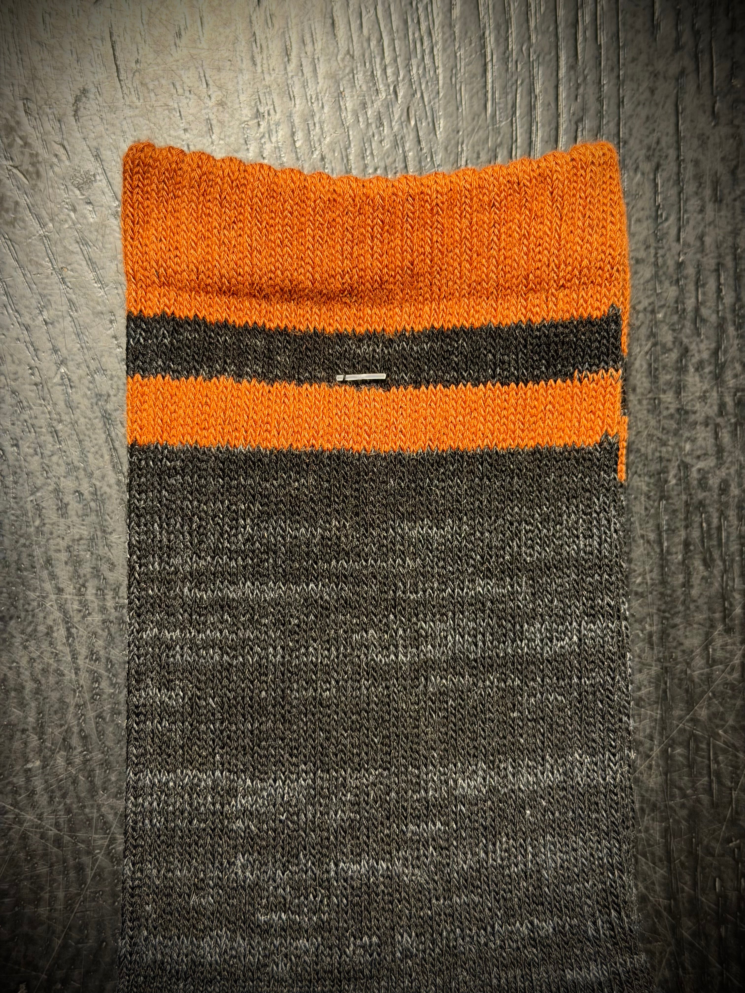 "Barlow" - 8 Inch Length Outdoor Socks - Black X Gray X Orange