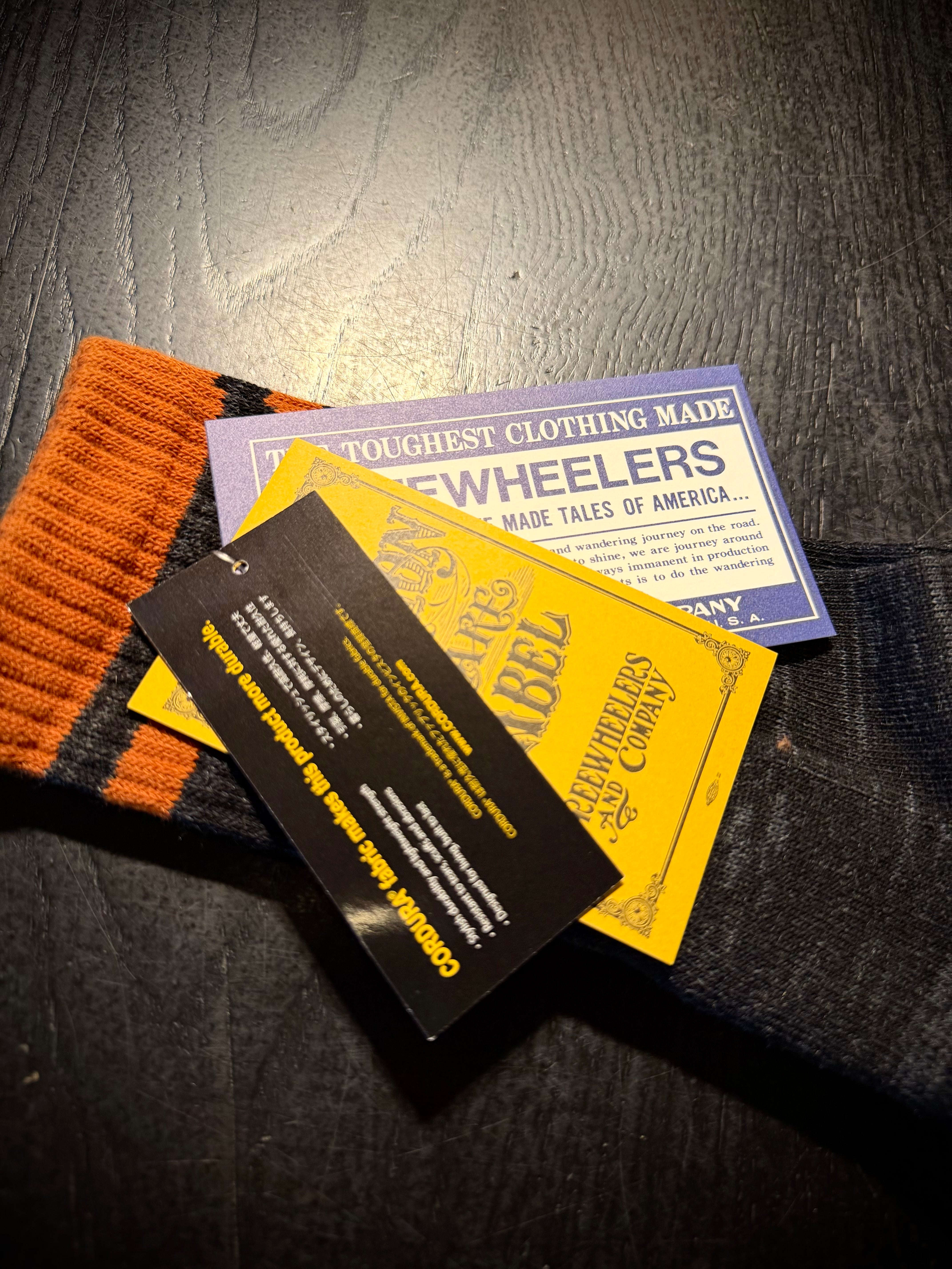 "Barlow" - 8 Inch Length Outdoor Socks - Black X Gray X Orange