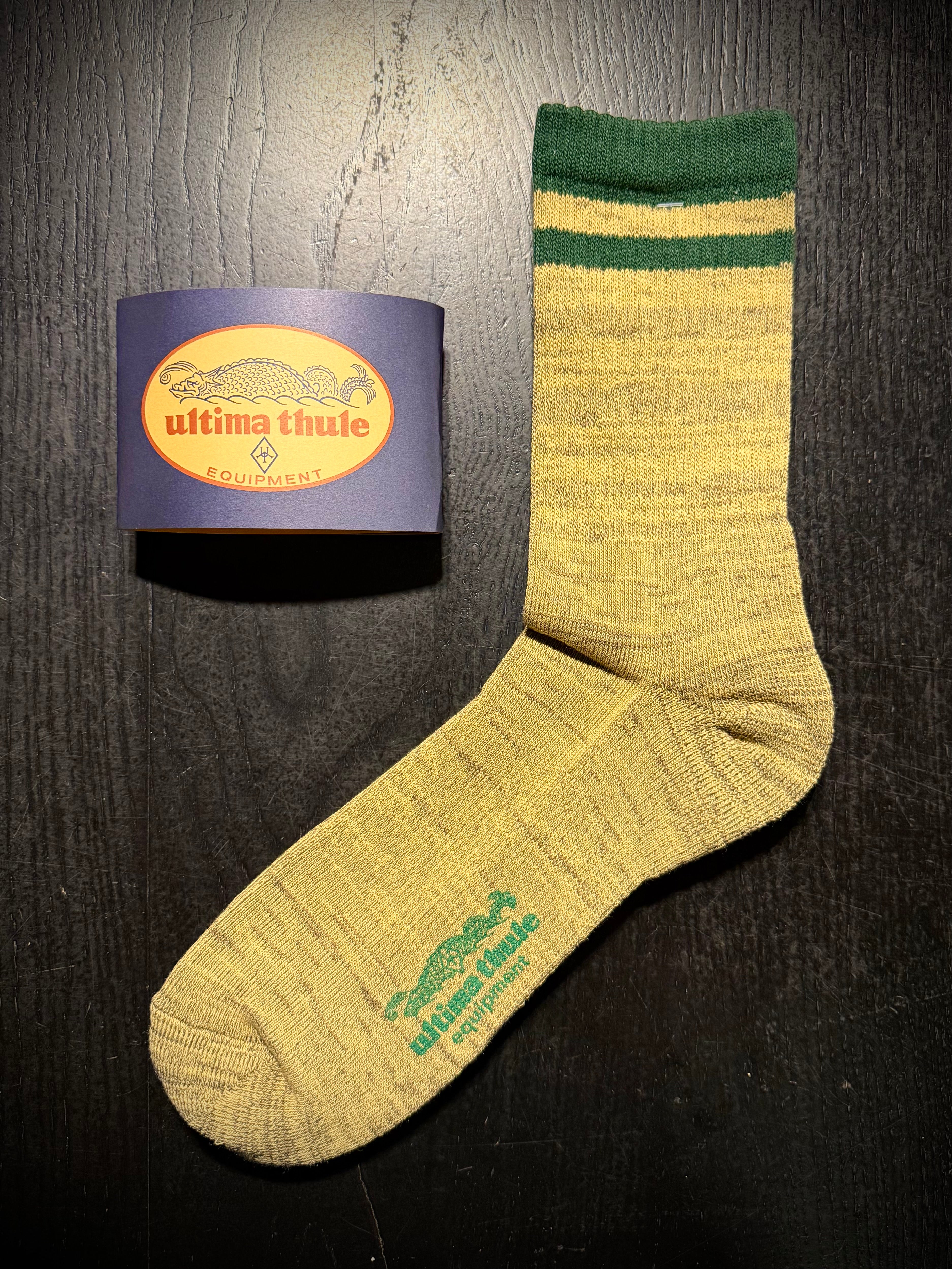 "Barlow" - 8 Inch Length Outdoor Socks - Khaki X Olive X Green