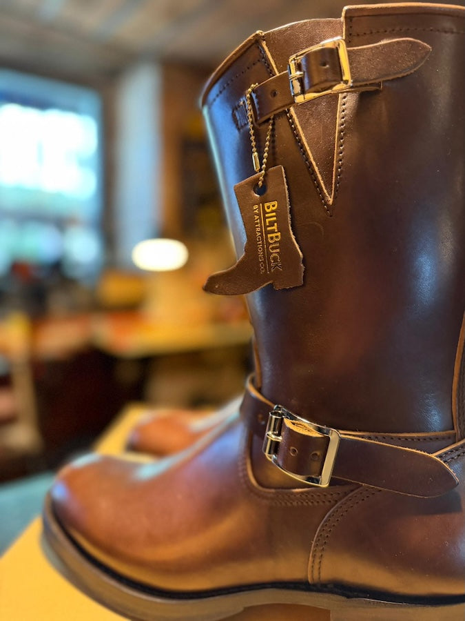 Lot.444 - Engineer Boots - HORSEBUTT - Brown