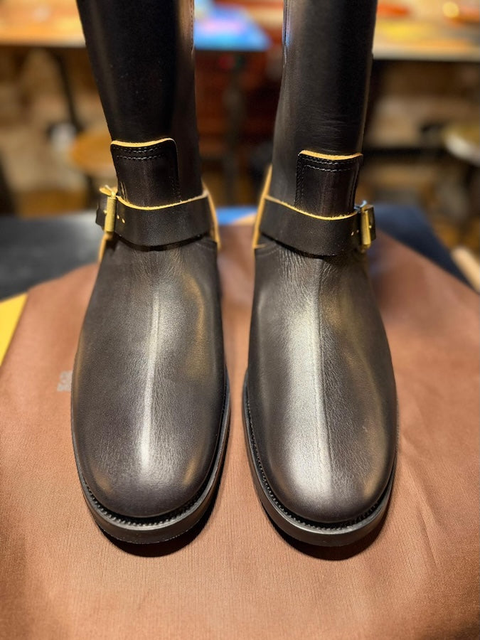 Engineer Boots - Gustave Cowhide - Black Overdyed