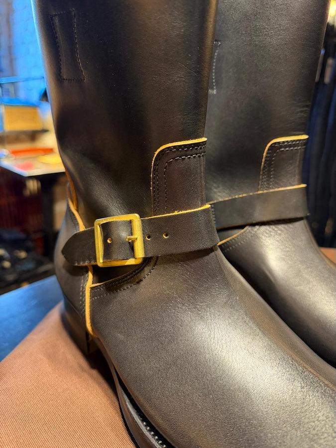 Engineer Boots - Gustave Cowhide - Black Overdyed