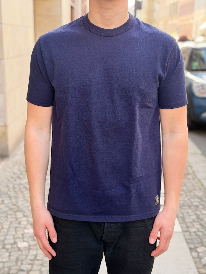 1930s Vintage Structure - 8.5oz Loopwheeled T-Shirt - Blue.Black