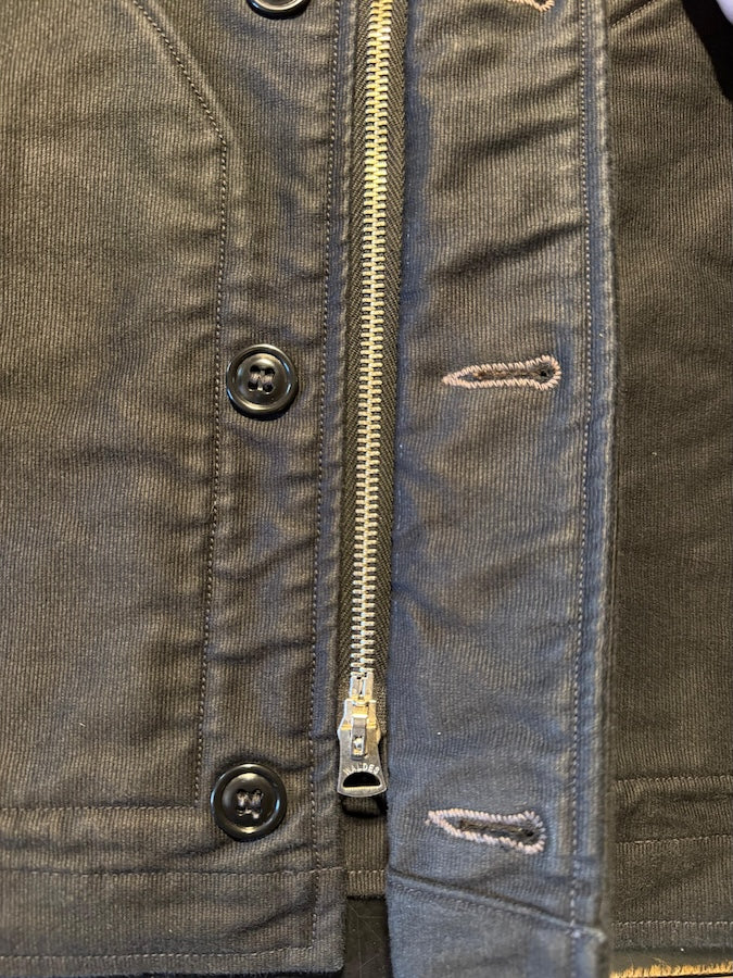 "DECK WORKER JACKET" - 1940~1950s U.S.NAVY MILITARY IMAGE CLOTHING - Jet Black