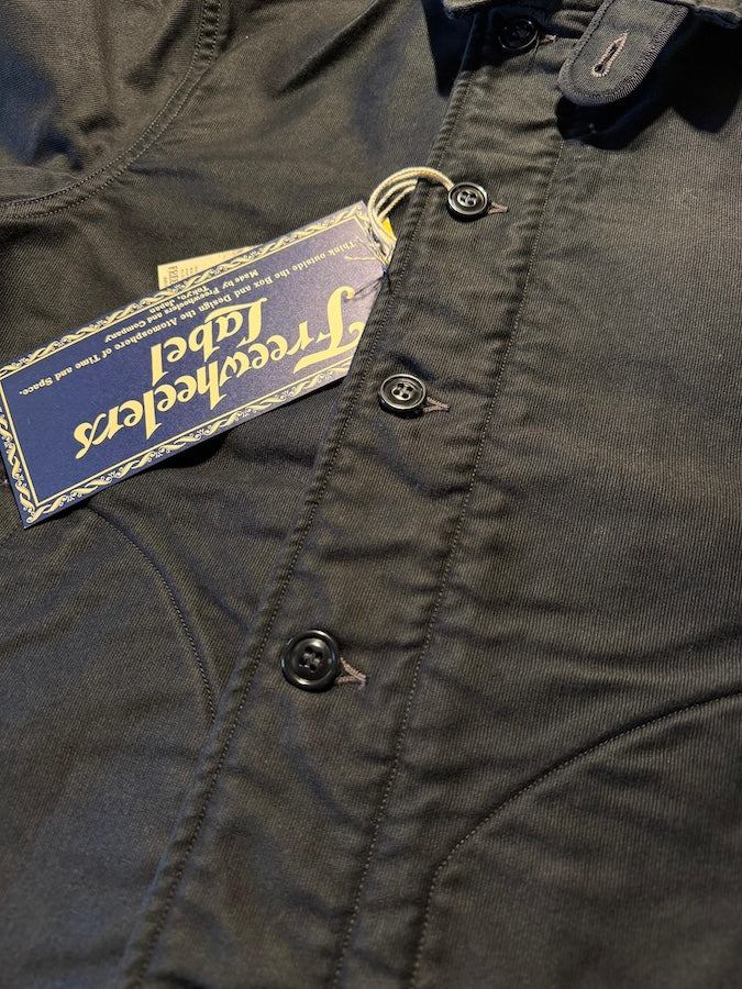 "DECK WORKER JACKET" - 1940~1950s U.S.NAVY MILITARY IMAGE CLOTHING - Jet Black