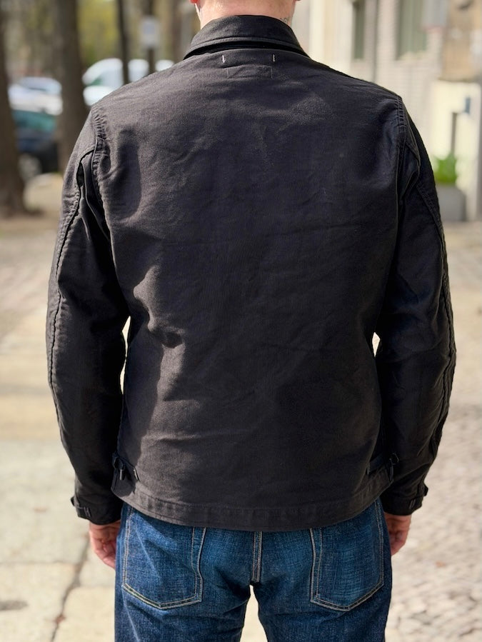 "DECK WORKER JACKET" - 1940~1950s U.S.NAVY MILITARY IMAGE CLOTHING - Jet Black