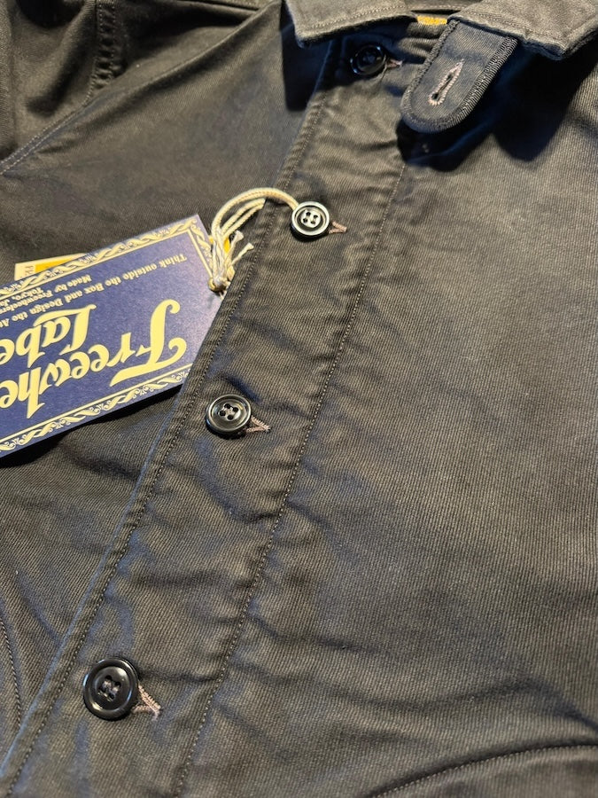 "DECK WORKER JACKET" - 1940~1950s U.S.NAVY MILITARY IMAGE CLOTHING - Jet Black