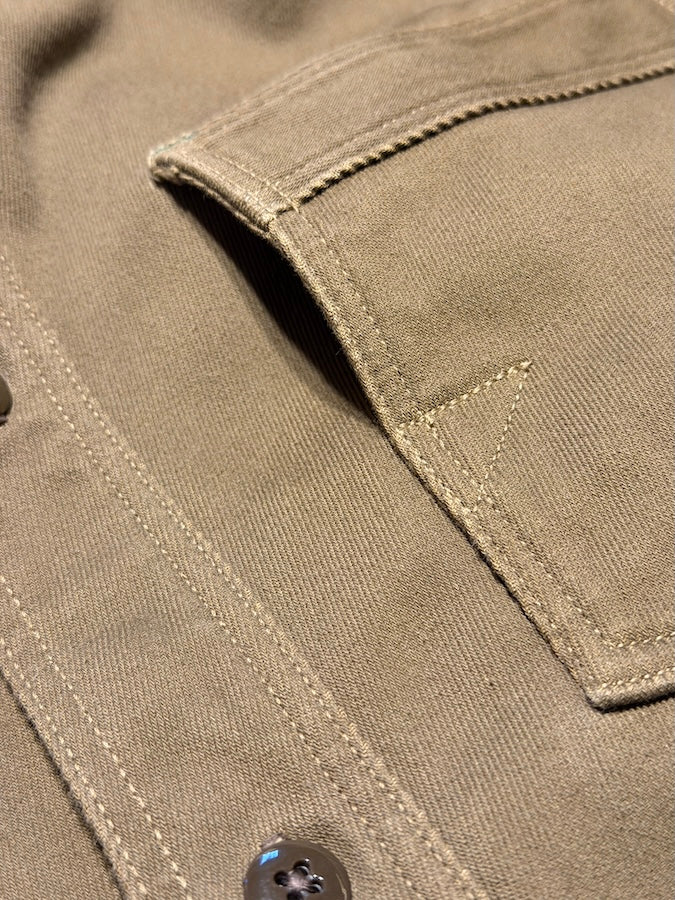 "Gemsa" WORK SHIRT - UNION SPECIAL OVERALLS - 1930s STYLE WORK SHIRT - Khaki Olive