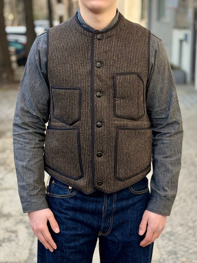 "LONGSHOREMAN" WINTER WORKER VEST - 1920 ~ 1930s STYLE WORK VEST - UNION SPECIAL OVERALLS