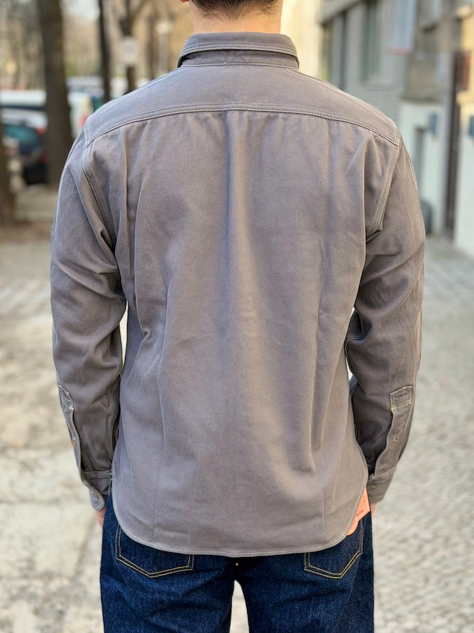 "Gemsa" WORK SHIRT - UNION SPECIAL OVERALLS - 1930s STYLE WORK SHIRT - Steel Gray