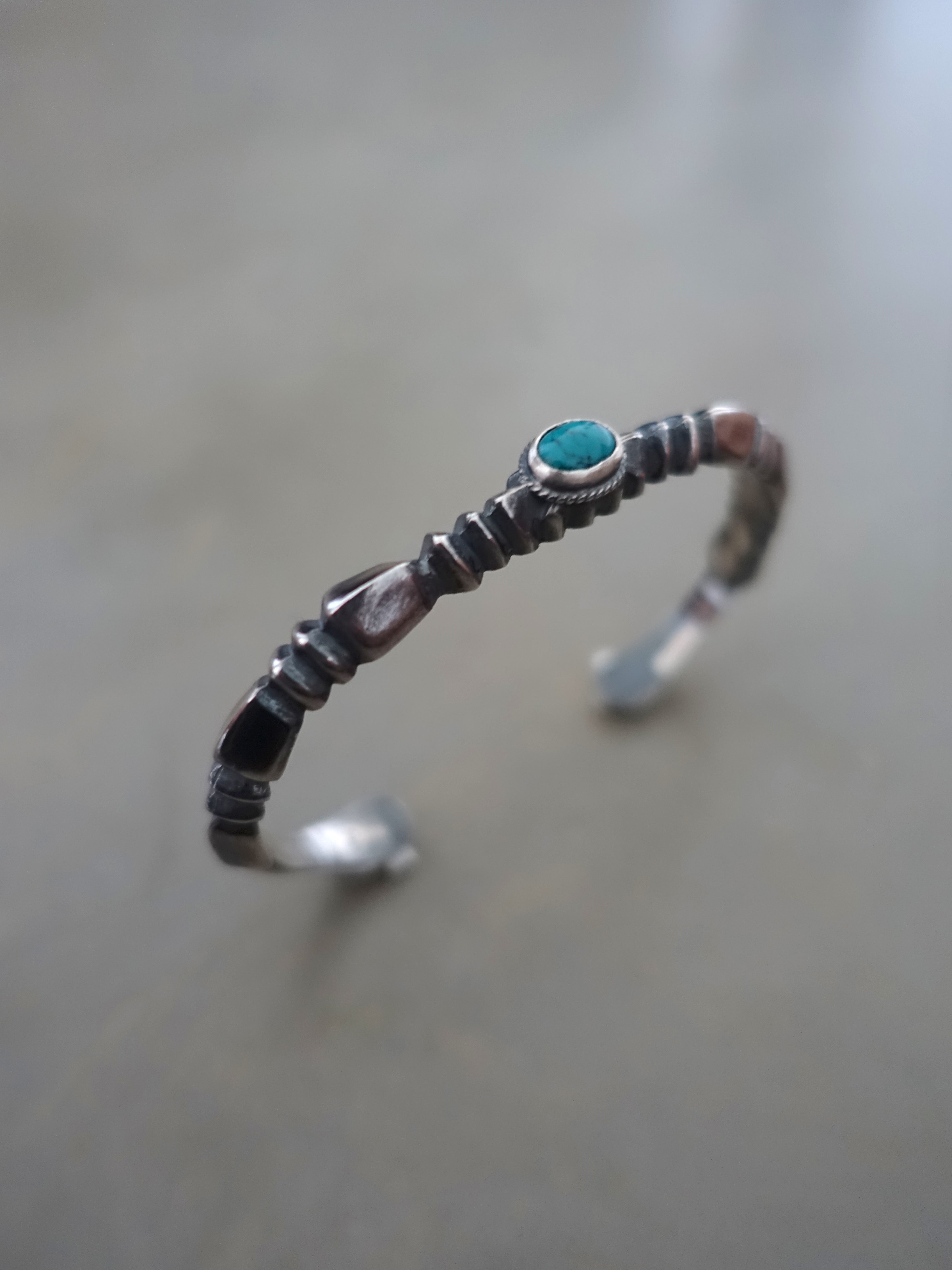BR-290 - Butterfly Sand Cast bungle with Turquoise C - Size L