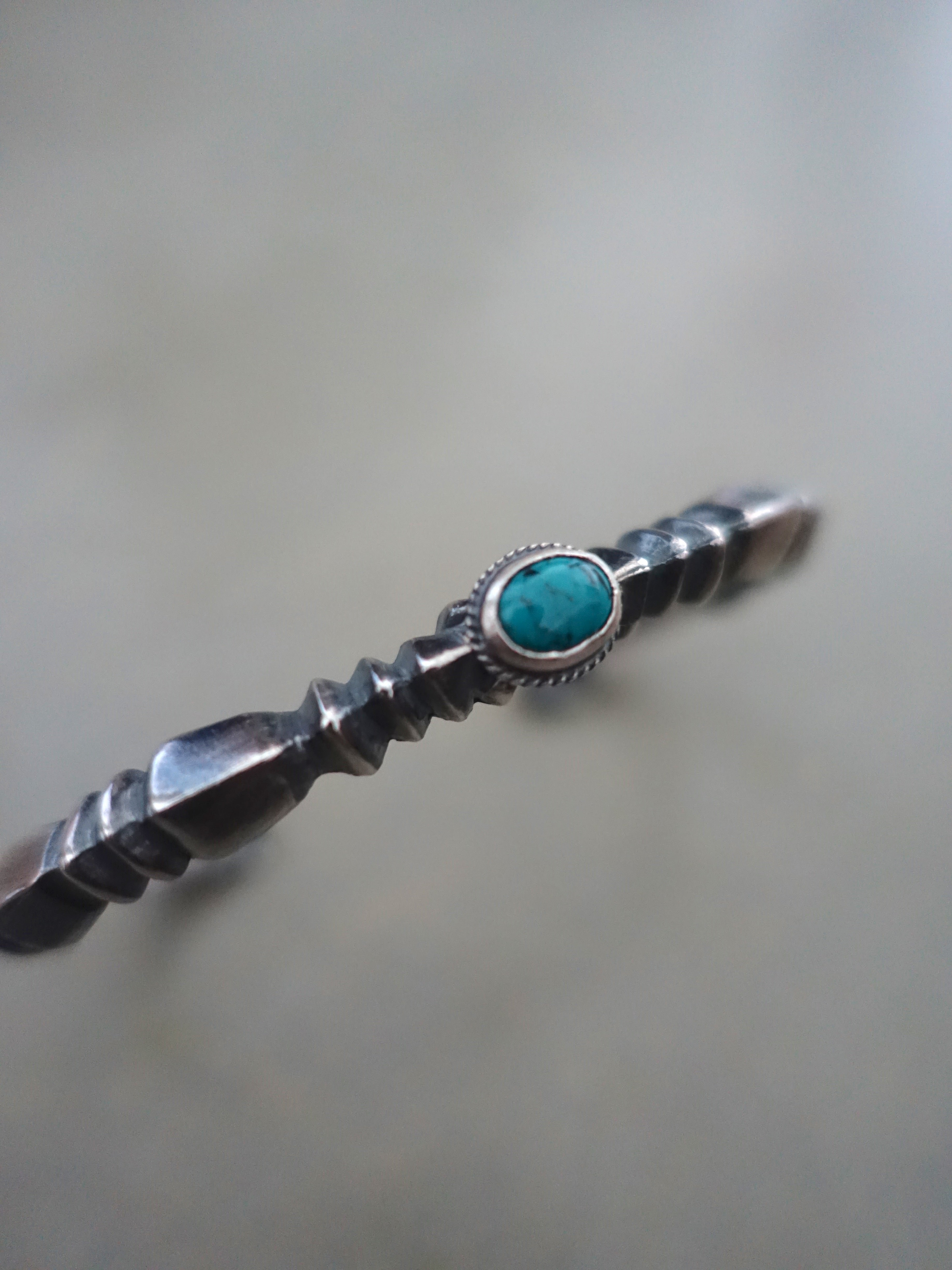 BR-290 - Butterfly Sand Cast bungle with Turquoise C - Size L