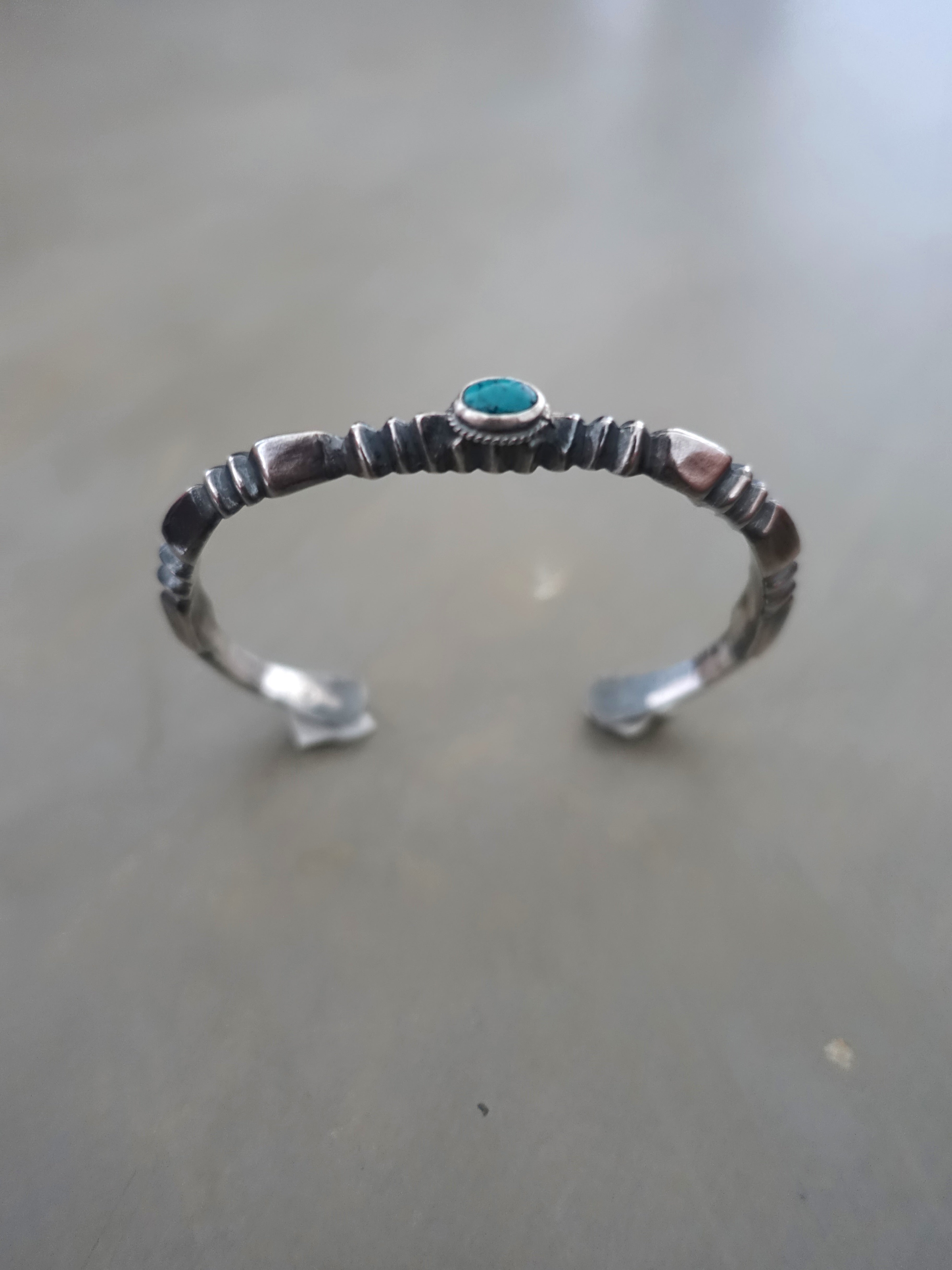 BR-290 - Butterfly Sand Cast bungle with Turquoise C - Size L