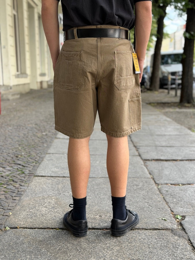 "BAKERSFIELD" Cut-Length Trouser Shorts - Yarn-dyed Beige