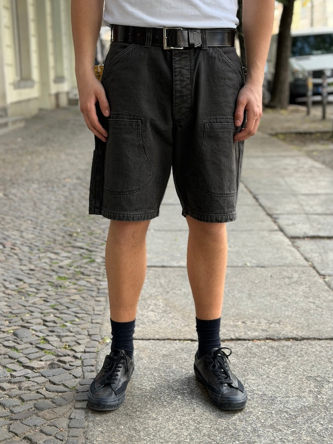 "BAKERSFIELD" Cut-Length Trouser Shorts - Yarn-dyed Ink Black
