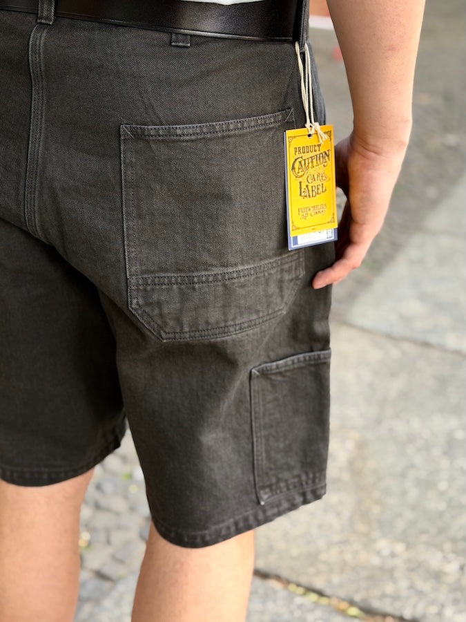 "BAKERSFIELD" Cut-Length Trouser Shorts - Yarn-dyed Ink Black