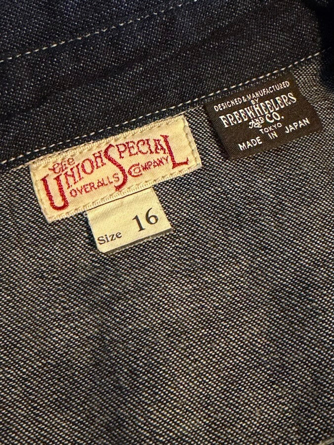 "BIRNER" 1930 - 1940's Mechanic Shirt - UNION SPECIAL OVERALLS - 8.5oz Indigo Denim