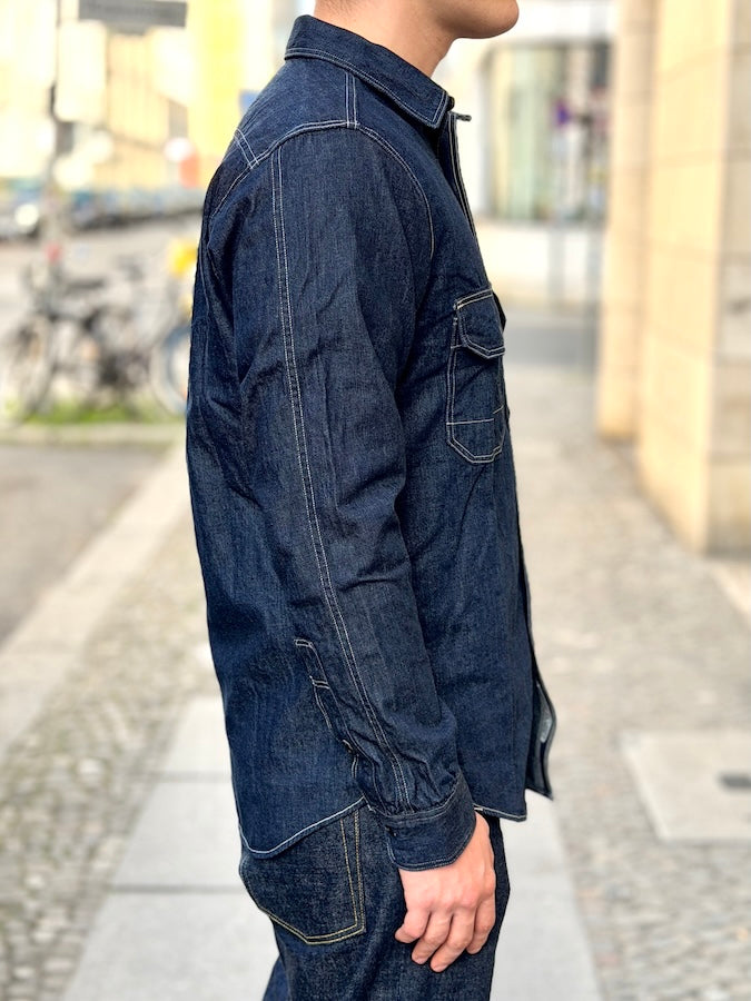 "BIRNER" 1930 - 1940's Mechanic Shirt - UNION SPECIAL OVERALLS - 8.5oz Indigo Denim