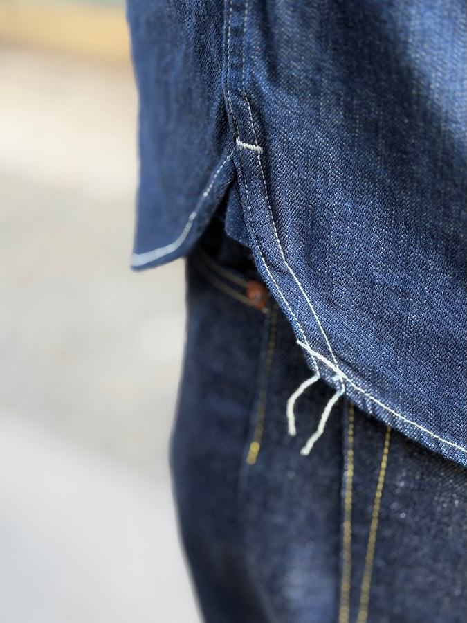 "BIRNER" 1930 - 1940's Mechanic Shirt - UNION SPECIAL OVERALLS - 8.5oz Indigo Denim