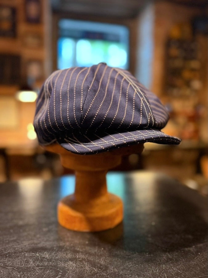 "CASSADY" 1910 - 1920's Style Casquette - UNION SPECIAL OVERALLS Indigo Wabash Stripe