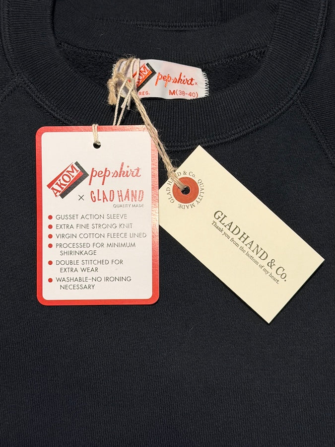 AKOM x GLAD HAND & CO. - Vintage Freedom Sleeve Sweathirt from 1950 - Black