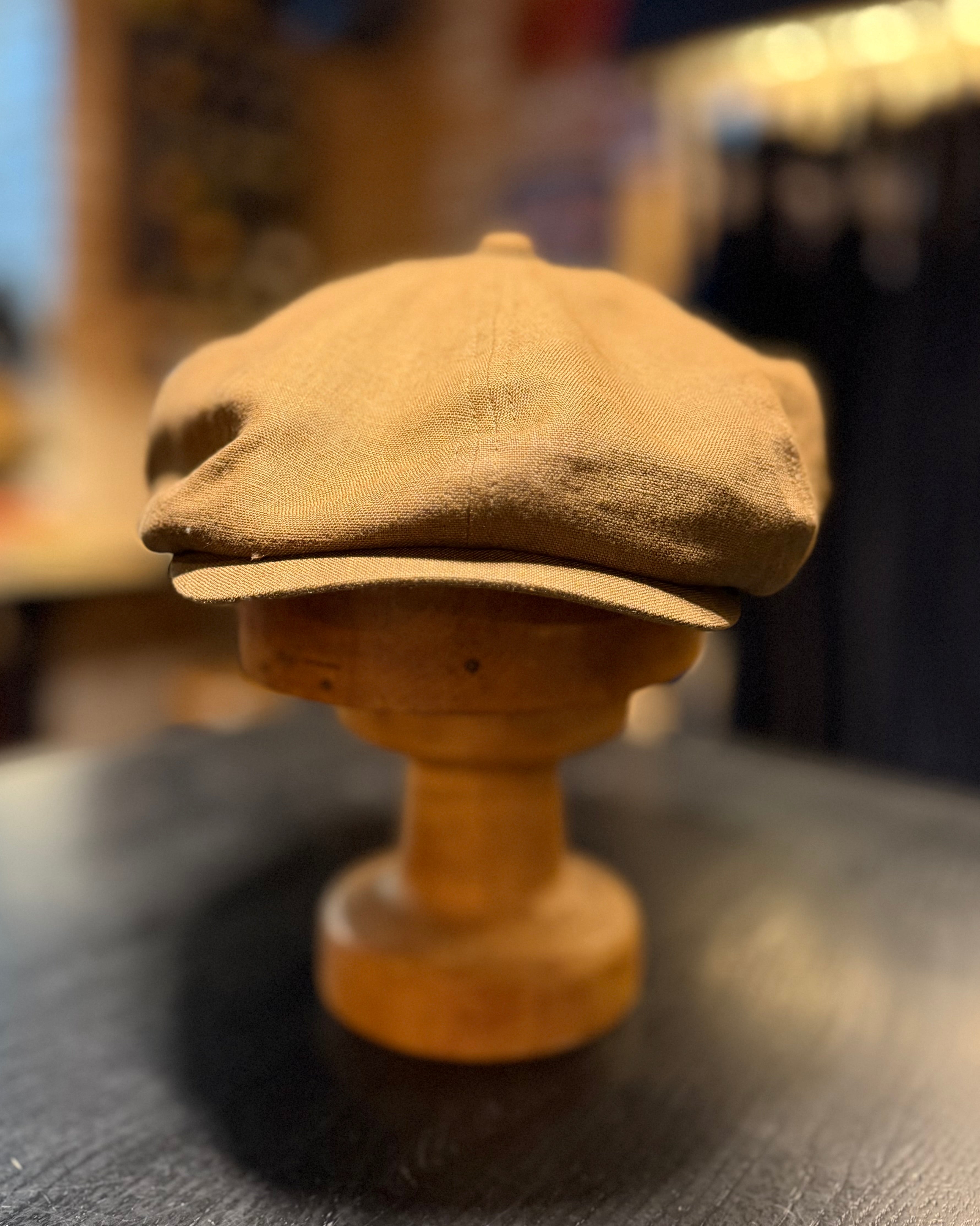1920's Cap - Model: Lucky Dan French Linen - Brown
