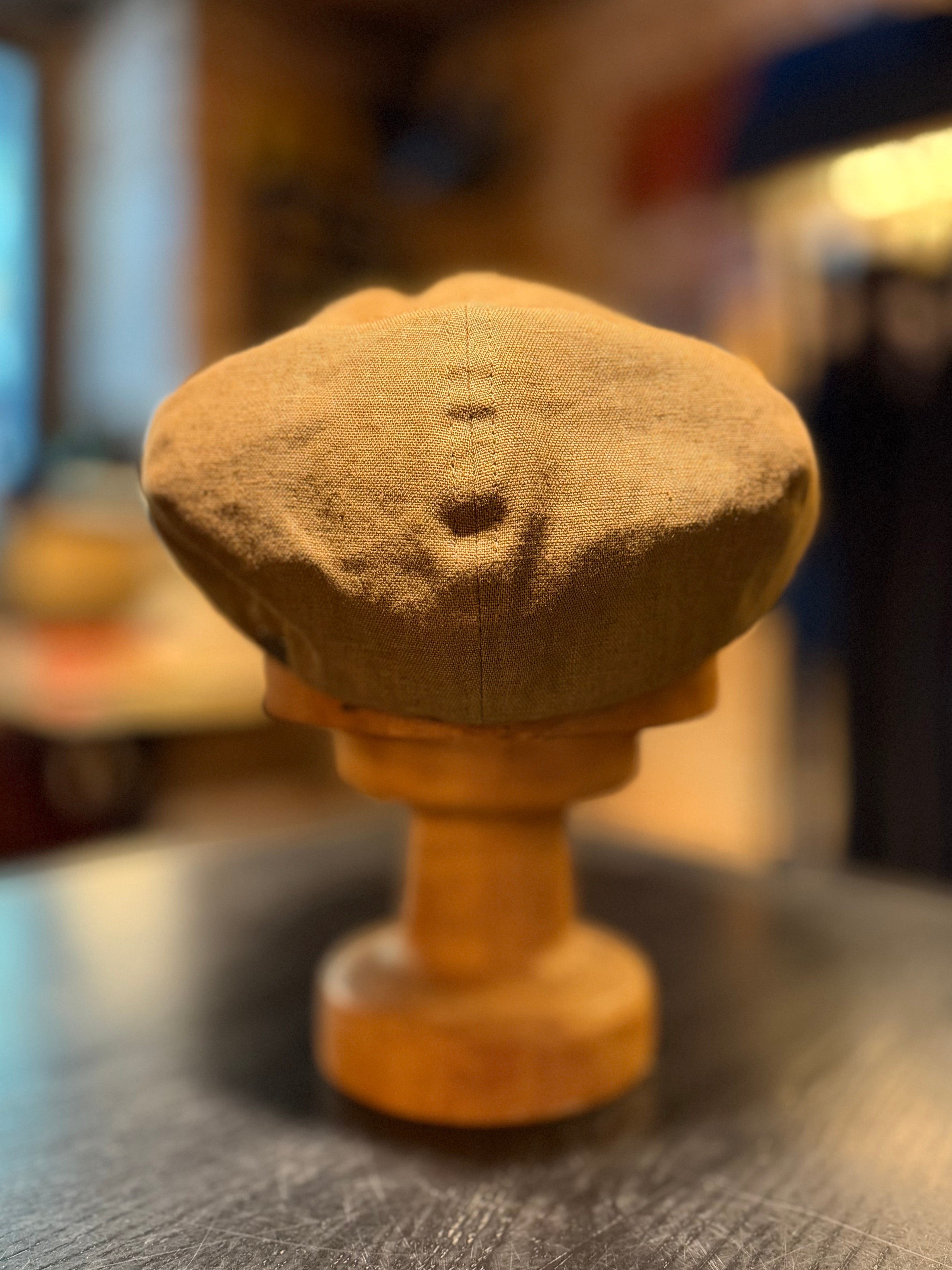 1920's Cap - Model: Lucky Dan French Linen - Brown