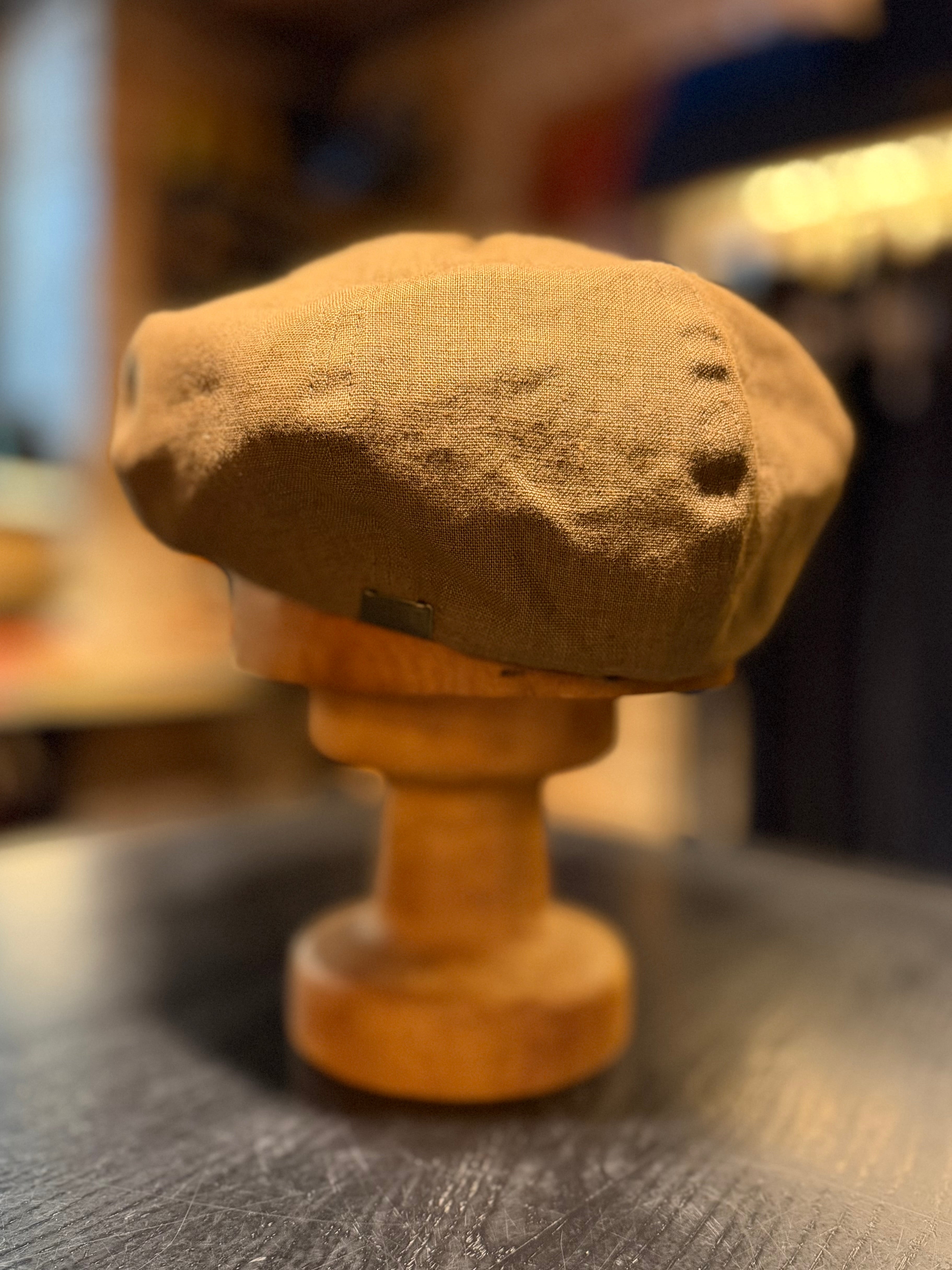 1920's Cap - Model: Lucky Dan French Linen - Brown