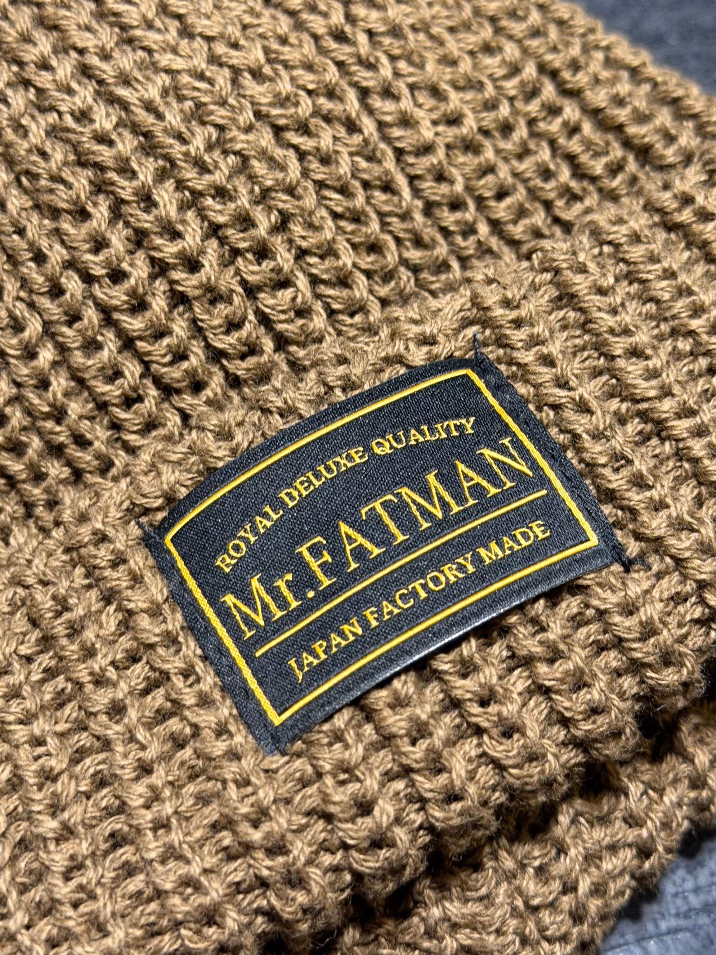 Mr. FATMAN - Watch Cap - 100% Cotton - Model: HUE - Khaki