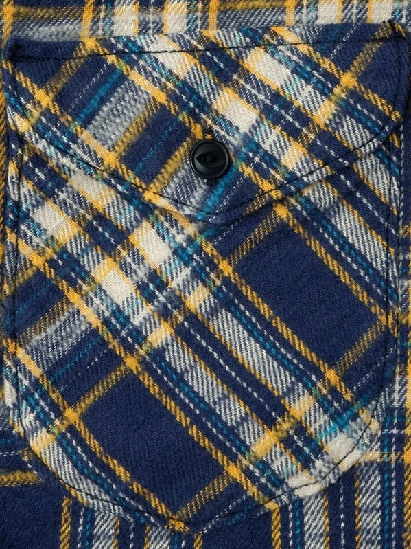 14.5oz Heavy Flannel Shirt - Slubby - 502655 - Navy
