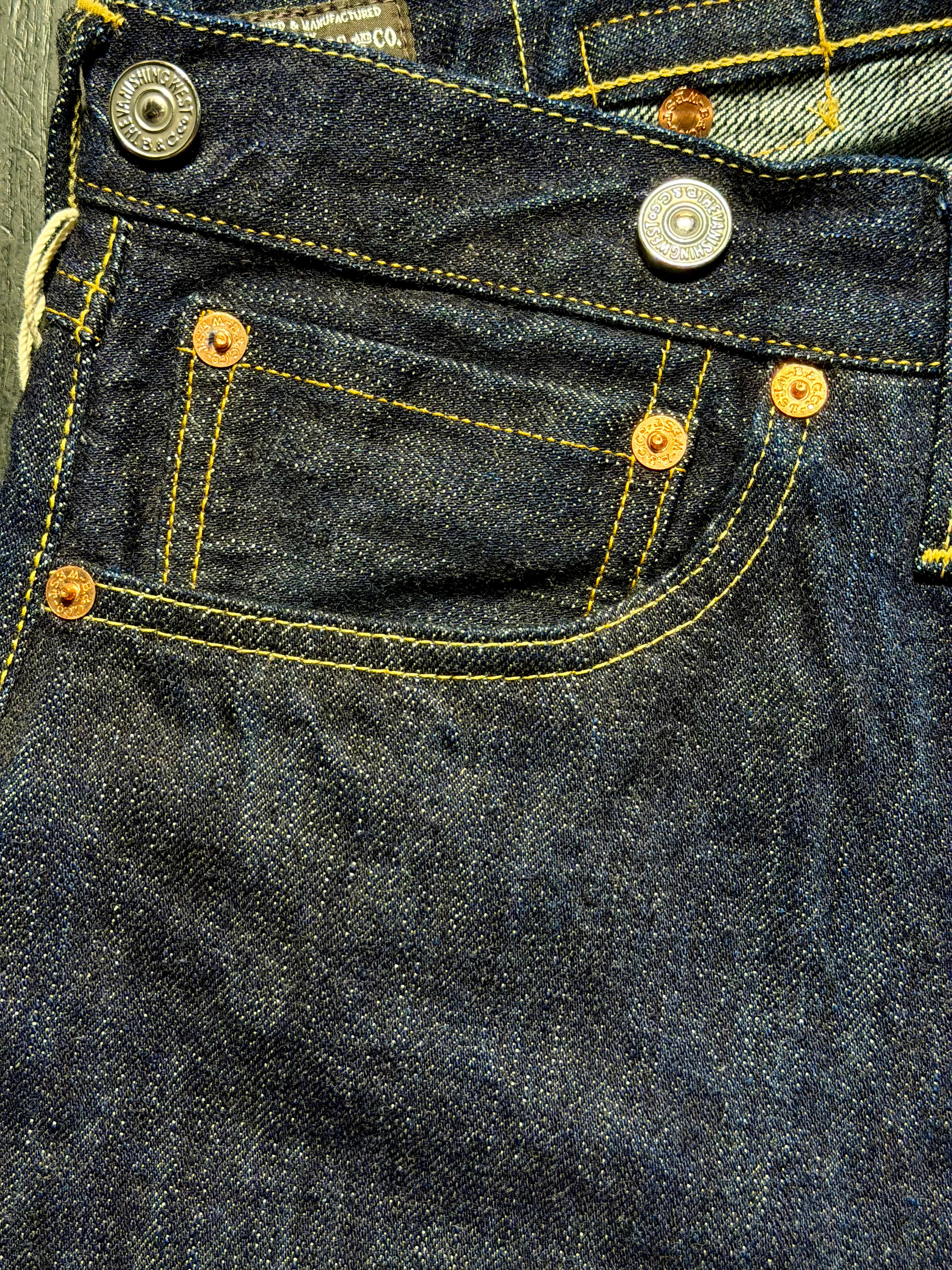 "Lot 601 XX 1941" - 5 Pocket Jeans - Earliest WWII Era Reproduction Model - Original 14oz Indigo Denim