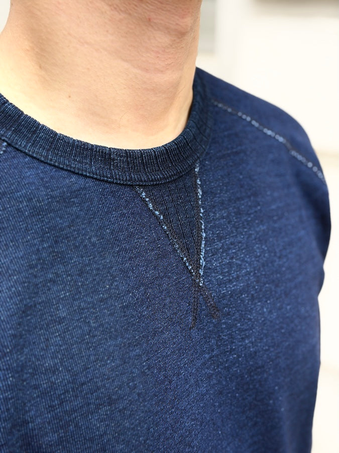 5413-ID - Dark Indigo Dyed - 11oz Super Heavyweight Jersey Sweatshirt-Raglan
