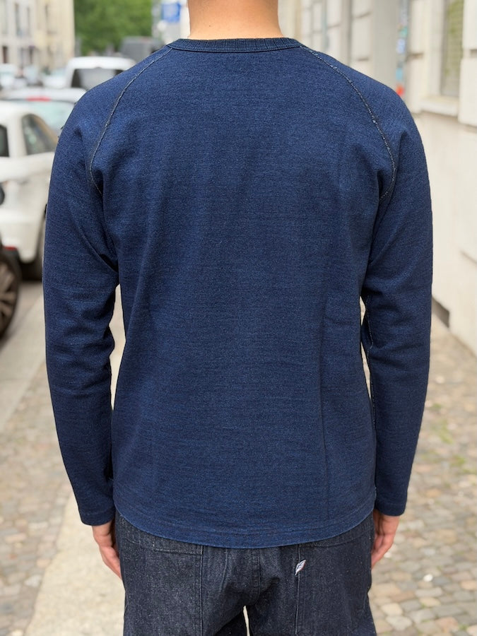 5413-ID - Dark Indigo Dyed - 11oz Super Heavyweight Jersey Sweatshirt-Raglan
