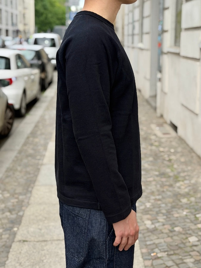 5413-IDBK - Indigo Black Dyed - 11oz Super Heavyweight Jersey Sweatshirt-Raglan