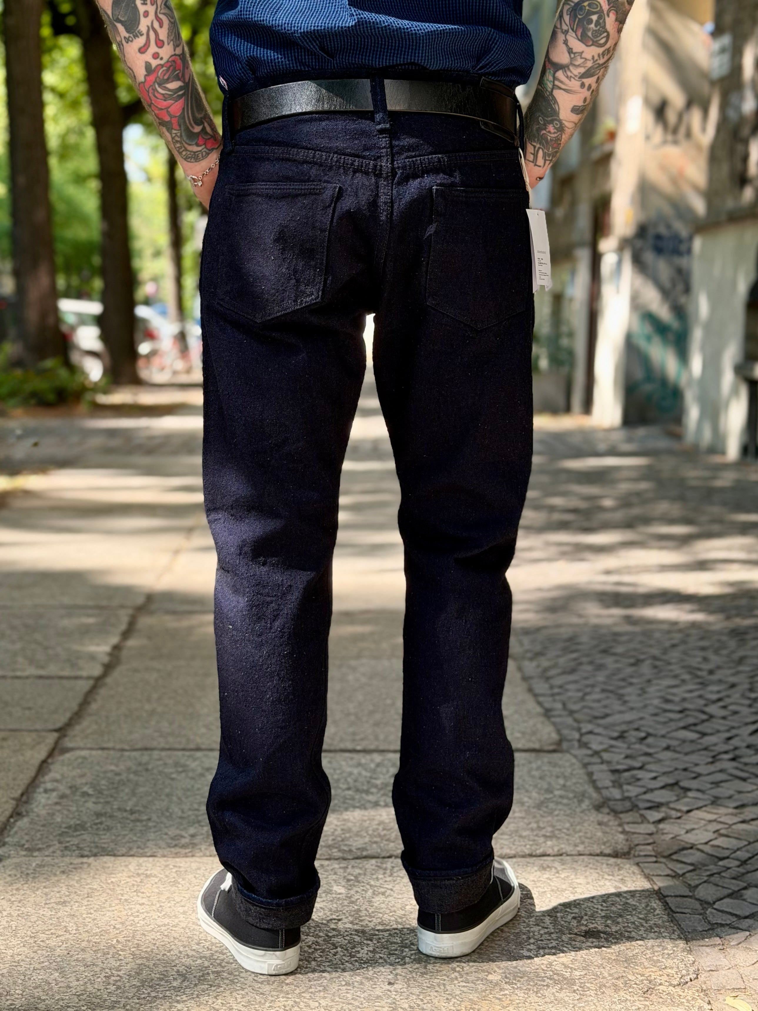 DNP-019-IDSM - 16oz Double Nep Indigo-Sumi Selvedge Denim - Relaxed Tapered