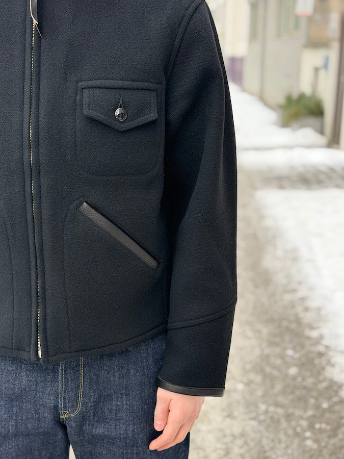 1930s Pioneer Sport Jacket - Melton Wool - Black